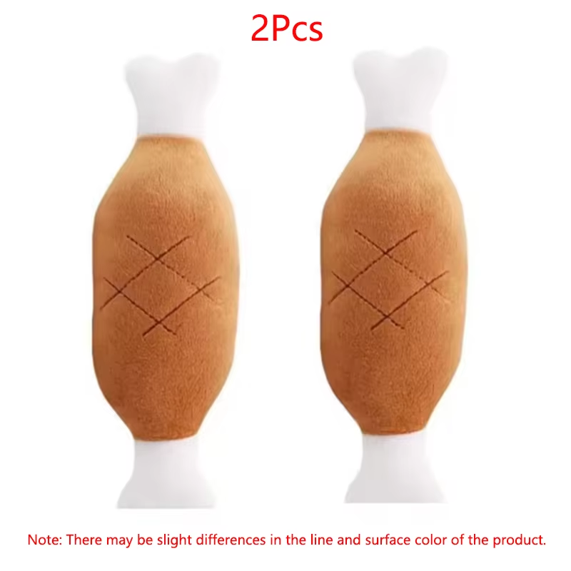 Interactive Plush Squeaky Dog Toy Chicken Legs Bone Shape Pet Dog Plush Toy for Small Medium Large Dogs and Cats