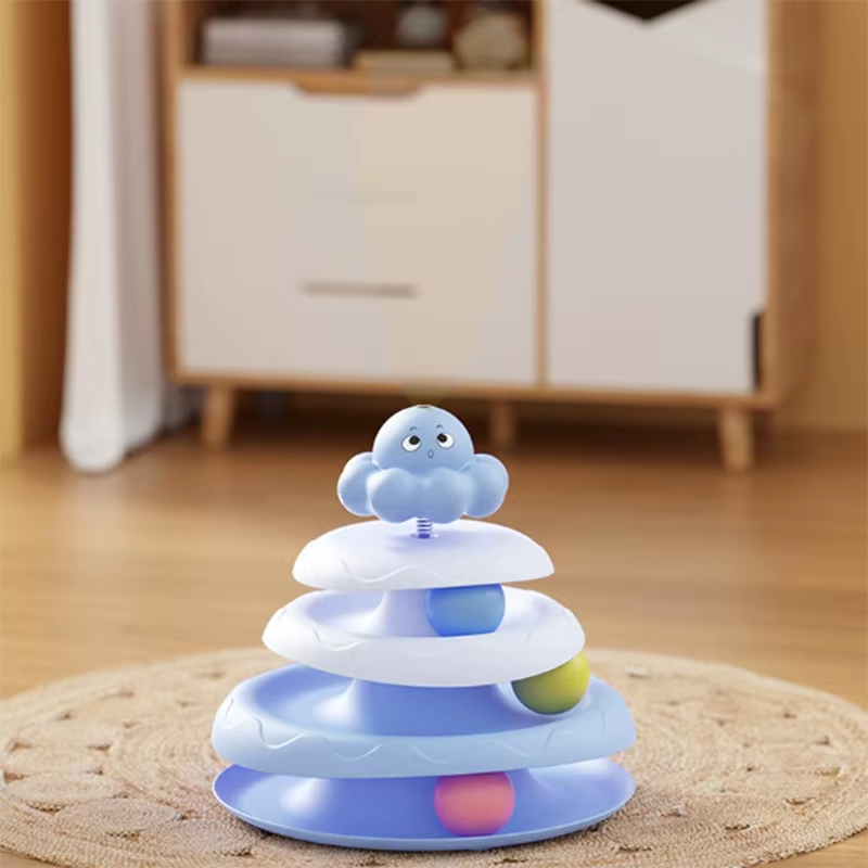 Pet Three-layer ball cat Turntable Octopus-shaped teasing cat stick to relieve boredom toys Fun Puzzle Game pet supplies