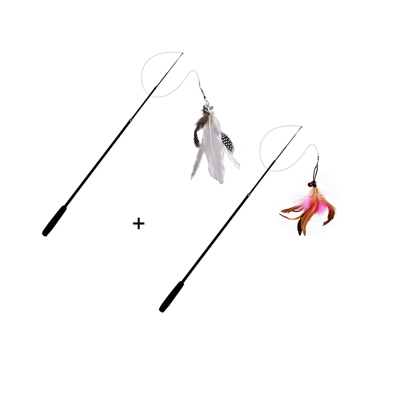 Four Section Telescopic Cat Stick 1.8m Super Long Carbon Fiber Fishing Rod Scratch Resistant Feather Cat Toy Pet Supplies
