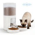 JHK 6L Automatic Cat Feeder with 2 Stainless Bowls Timed Cat Food Dispenser Dual Power Supply Dual Pet Feeder for Cat and Dog