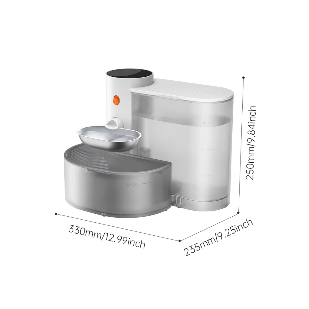 Stainless Steel Bowl Pet Intelligent Pouring Water Dispenser Automatically Purifies The Wireless Drinking Bowl For Dogs