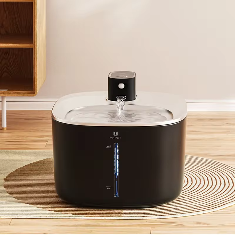 4L Cat Water Fountain Automatic Stainless Steel Dog Water Fountain Wireless Pet Drinker Battery & Sensor 2 in 1 Dispenser