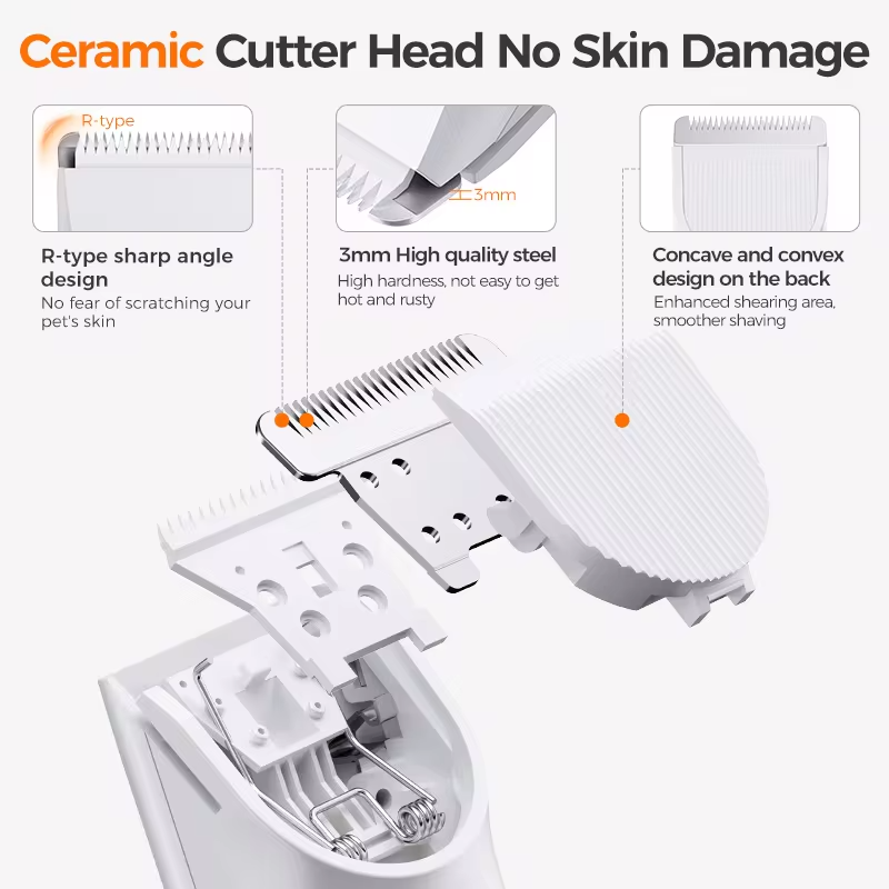 ROJECO Electric Pet Trimmer 4 in 1 Professional Grooming Kit For Dog Cat Hair Multifunctional Dog Trimmer Haircut Shaver Clipper