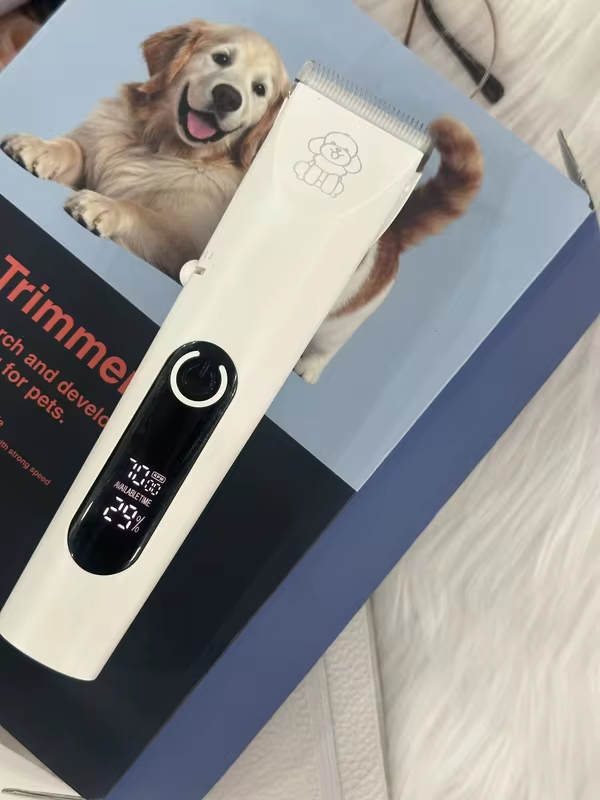 Pet Hair Clipper with LED Digital Display, Cat Paw Shaver  Professional Pet Grooming Trimmer Low Noise Dog Shaver Washable Blade