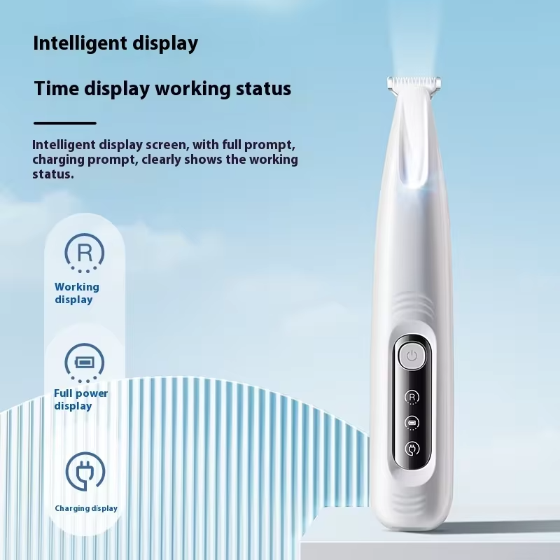 Upgrade Dog Paw Trimmer with LED Light Waterproof Portable Pet Hair Trimmer with Display Dog Clippers Grooming 18mm Widen Blade