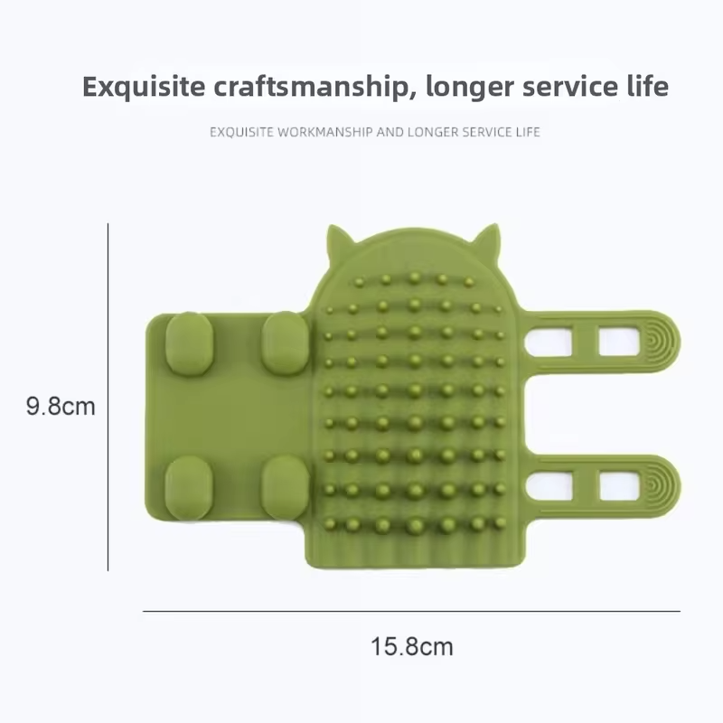Silicone Cat Hair Removal Comb Self Cleaning Gentle Wall Corner Scratcher Easy Clean Grooming Tool Cat Massage Comb Home Use