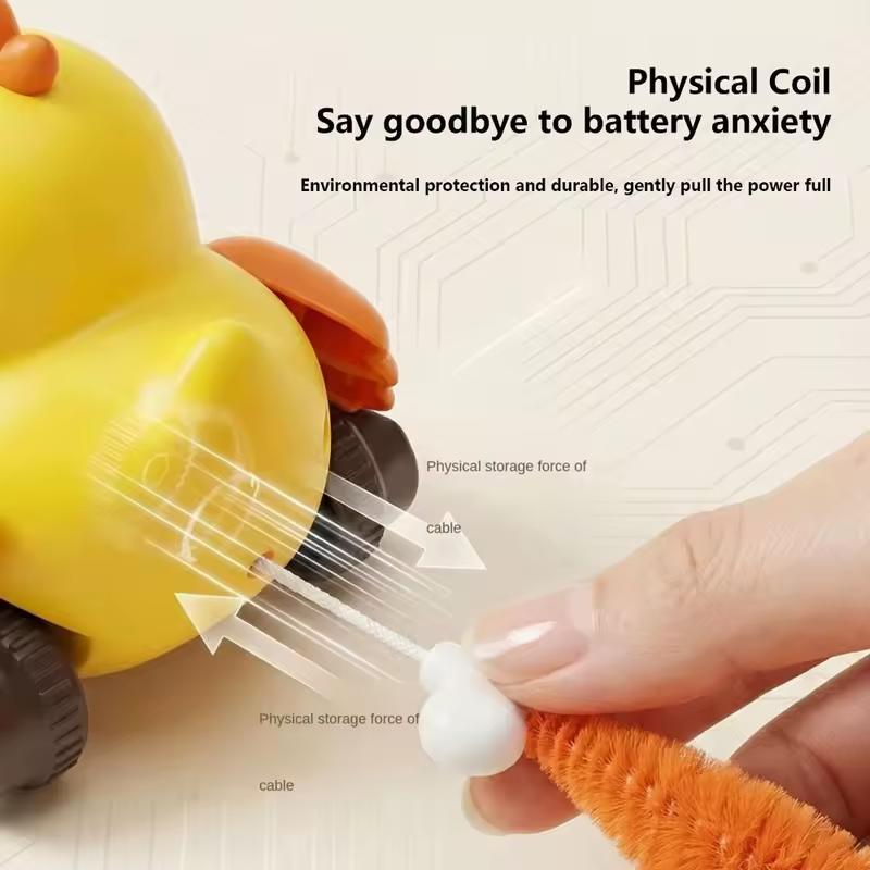 Creative Wind Up Bird Shape Interactive Cat Tail Pull Play Bird Cat Teaser Sounding Bite-Resistant Cat Exercise Indoor Fun