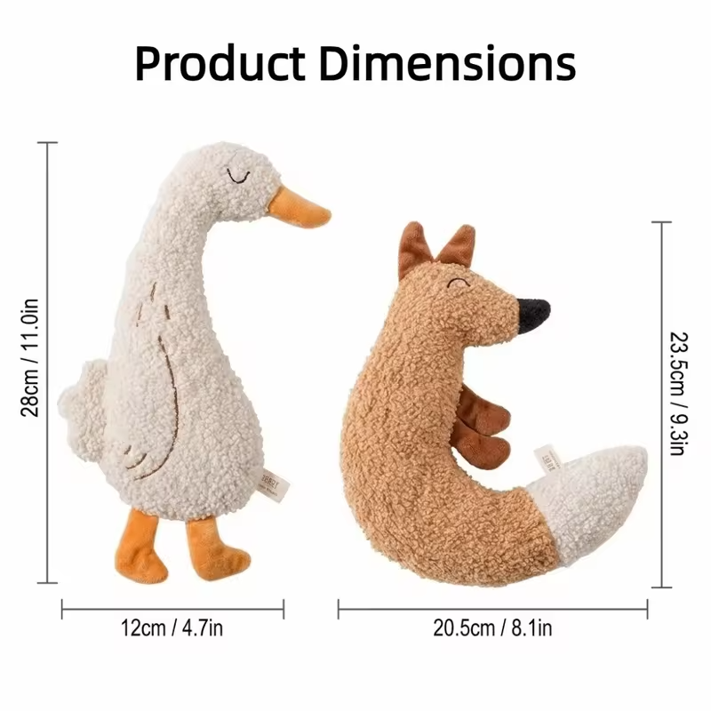 Goose Shape Cat Dog Chewers Toy Rustling Sound Amusing Myself Pet Teething Toy Cartoon Doll Cat Interactive Toy Relieve Boredom
